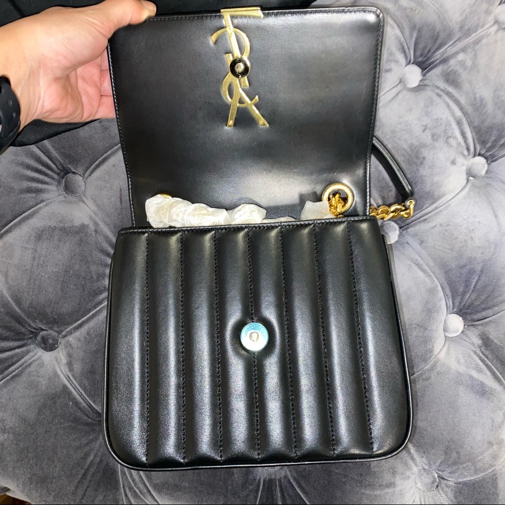 SOLD New Yves Saint Laurent Black Medium Vicky Bag Gold Hardware - Picture 10 of 10